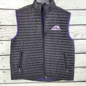 Colorado Rockies Black Purple Quilted Puffy Vest Men’s Size M – King Sportswear